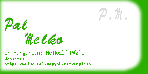 pal melko business card